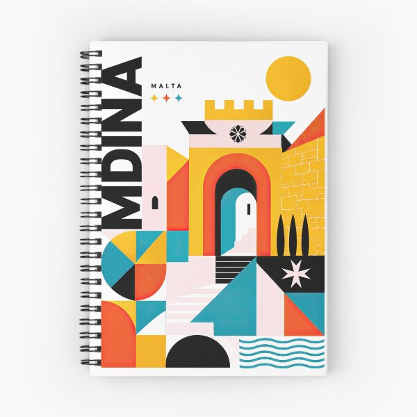 Item preview, Colorful geometric poster featuring a stylized Maltese architect designed and sold by ckybe.