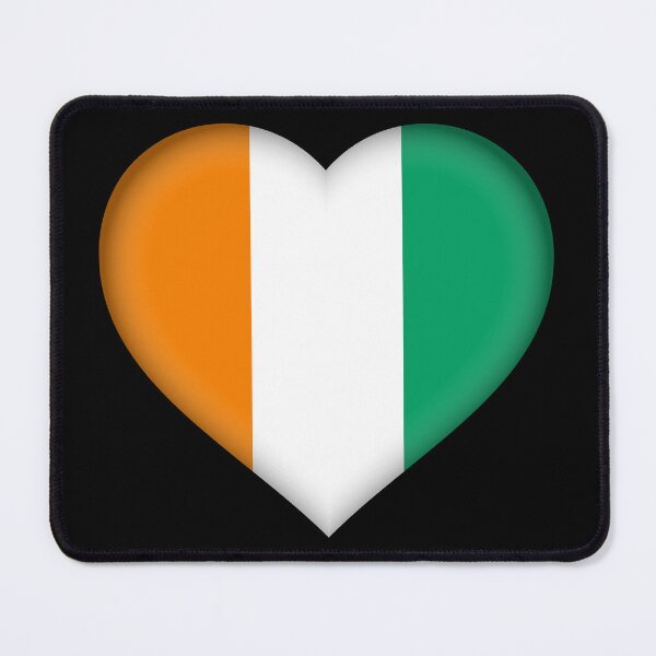 Item preview, Ivorian 3D Flag Heart Ivory Coast Love Design designed and sold by YAZ.