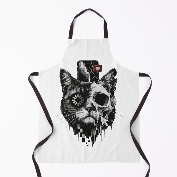 Item preview, Cyber Skull Cat Glitch Art Broken Screen Aesthetic designed and sold by zzz888.