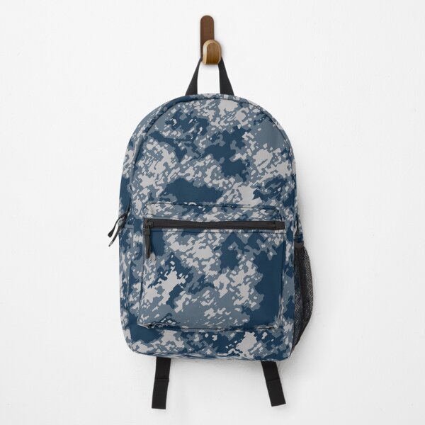Item preview, Winter Camouflage Poster Edges Patterns in Blue Shades designed and sold by ShopieHome.