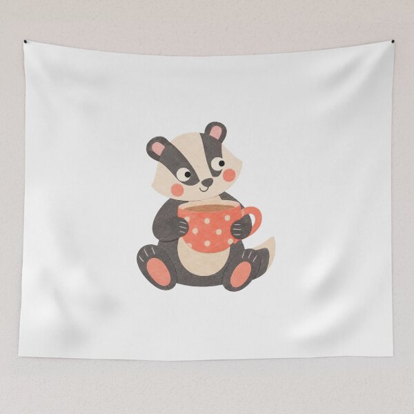 Item preview, Badger with a Warm Teacup designed and sold by The-Art-of-D.