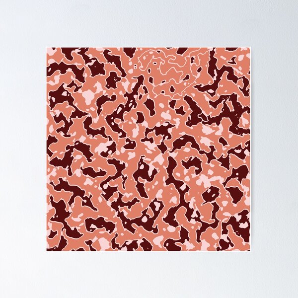 Item preview, Lush Lava Camouflage Palette Knife Patterns in Red and Orange Shades designed and sold by ShopieHome.