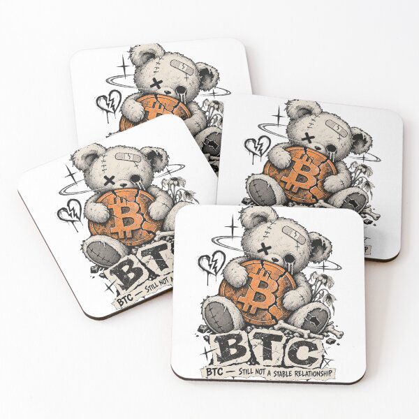 Item preview, BTC Still Not A Stable Relationship Grunge Crypto Teddy Bear designed and sold by zzz888.
