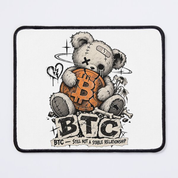 Item preview, BTC Still Not A Stable Relationship Grunge Crypto Teddy Bear designed and sold by zzz888.