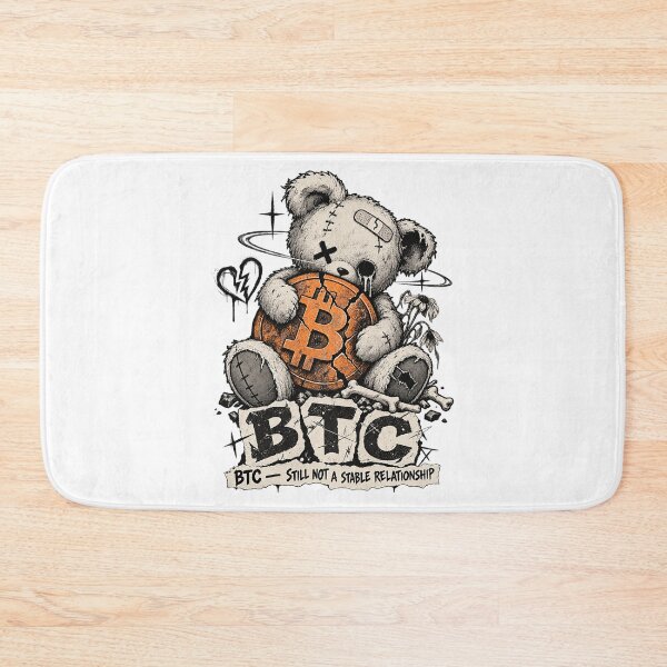 Item preview, BTC Still Not A Stable Relationship Grunge Crypto Teddy Bear designed and sold by zzz888.