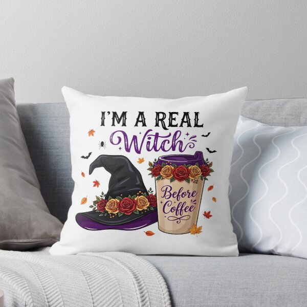 Item preview, I'm A Real Witch Before Coffee designed and sold by Steele-Art.