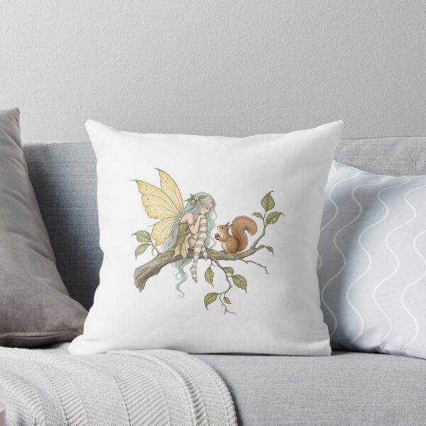 Item preview, Fairies on a branch with squirrels designed and sold by LongIslandDesgn.
