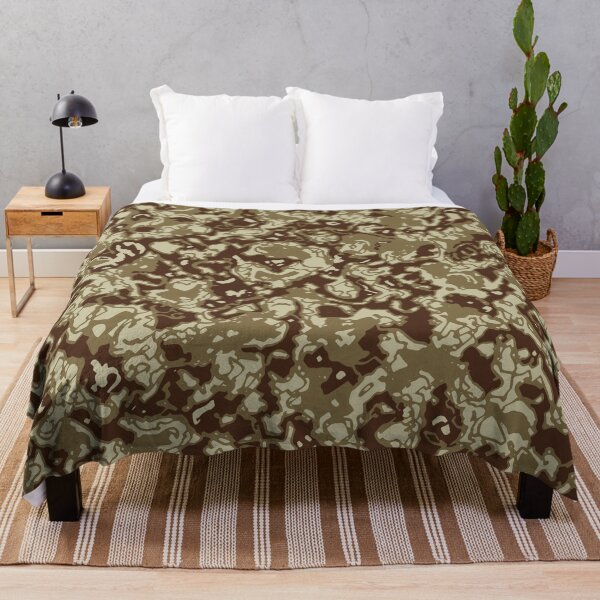Item preview, Desert Camouflage Artistic Cutout Patterns in Green, Brown and Sand designed and sold by ShopieHome.