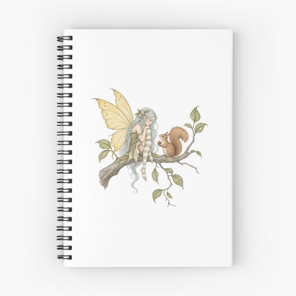 Item preview, Fairies on a branch with squirrels designed and sold by LongIslandDesgn.
