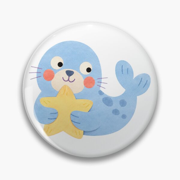 Item preview, Seal with a Star Pillow designed and sold by The-Art-of-D.