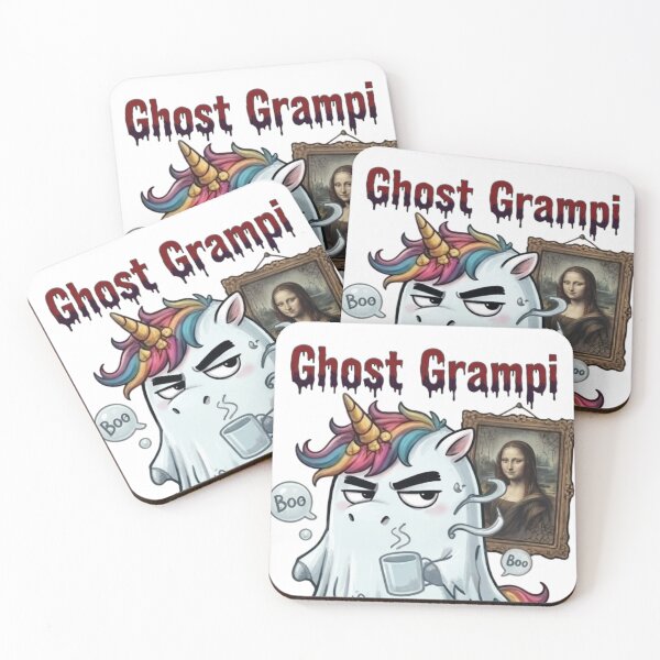 Item preview, Ghost Grampi Spookily Judgemental Funny Halloween Ghost Unicorn designed and sold by Sitred123.