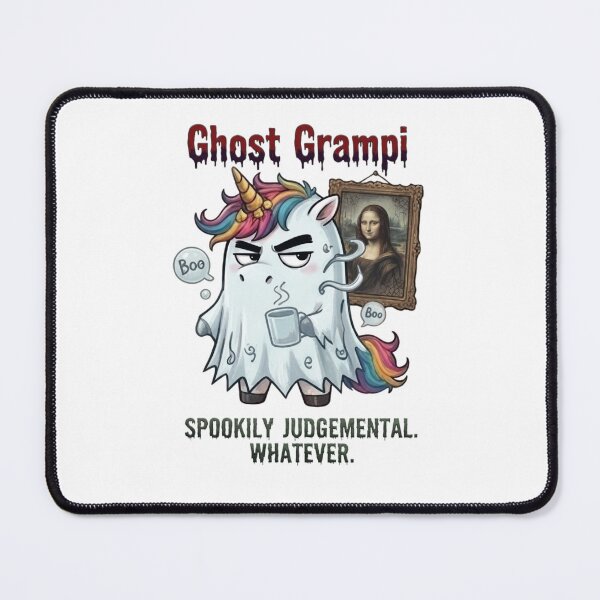 Item preview, Ghost Grampi Spookily Judgemental Funny Halloween Ghost Unicorn designed and sold by Sitred123.