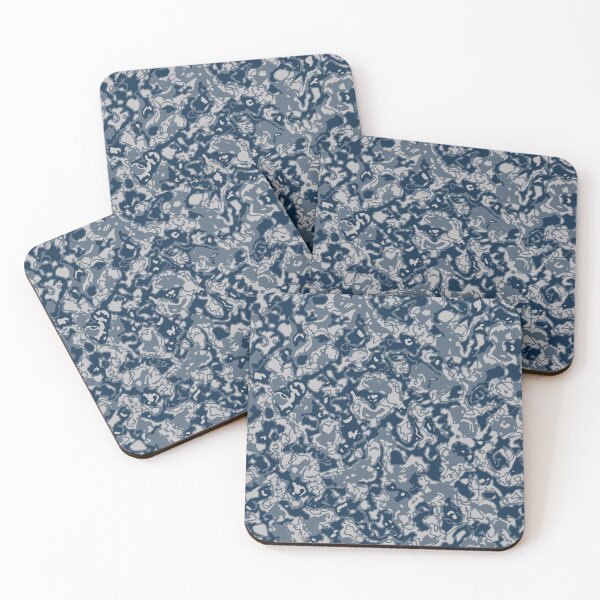 Item preview, Winter Camouflage Artistic Cutout Patterns in Blue Shades designed and sold by ShopieHome.