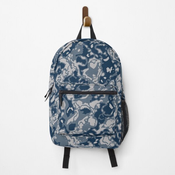 Item preview, Winter Camouflage Artistic Cutout Patterns in Blue Shades designed and sold by ShopieHome.