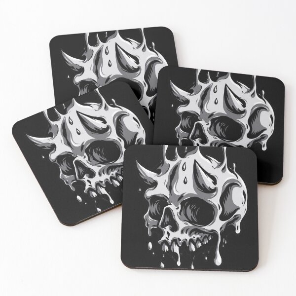 Item preview, Dripping Liquid Horned Skull designed and sold by Munib302.