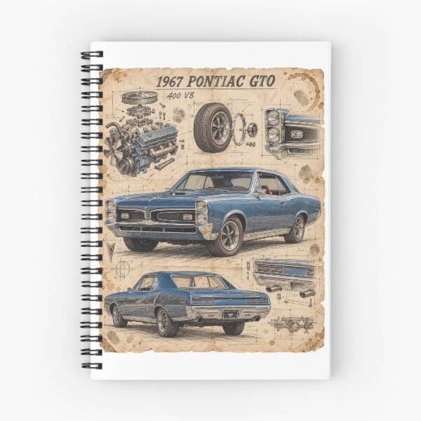 Item preview, 1967 Pontiac GTO Mechanic’s Sketchbook designed and sold by Russell Thorne.