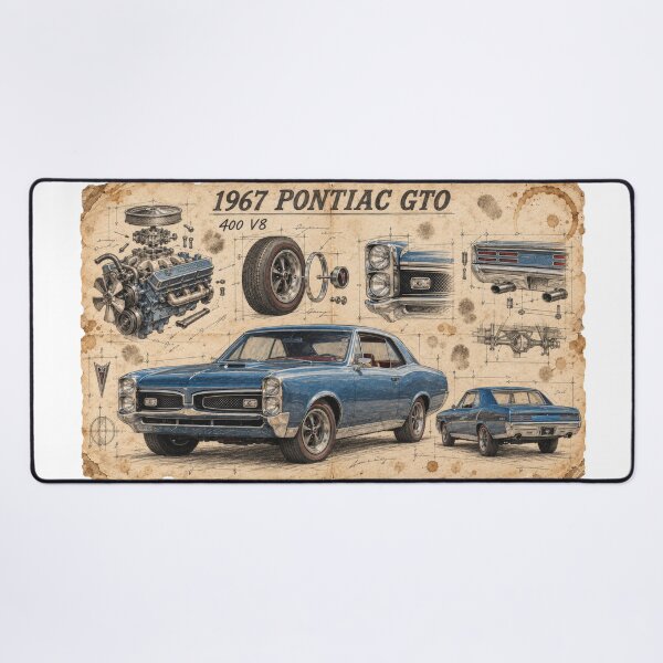 Item preview, 1967 Pontiac GTO Mechanic’s Sketchbook designed and sold by Russell Thorne.