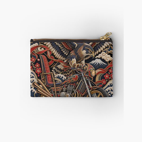 Item preview, Japanese Motorcycle Falcon Embroidery – Vintage Biker Crest Art designed and sold by Emoji Emblems.