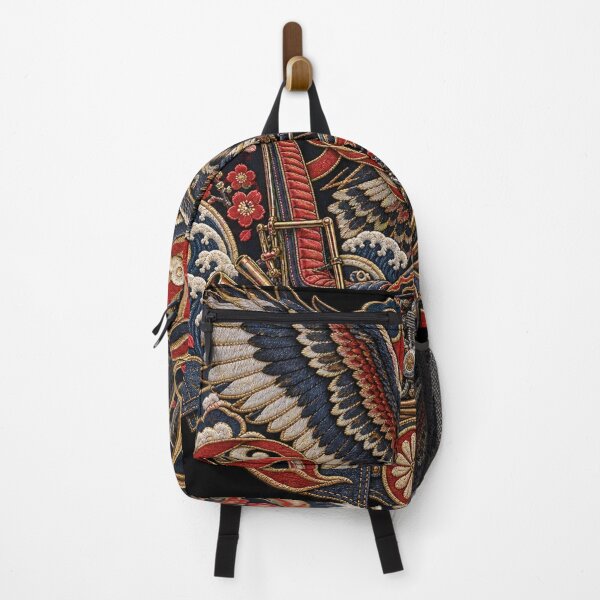 Item preview, Japanese Motorcycle Falcon Embroidery – Vintage Biker Crest Art designed and sold by Emoji Emblems.