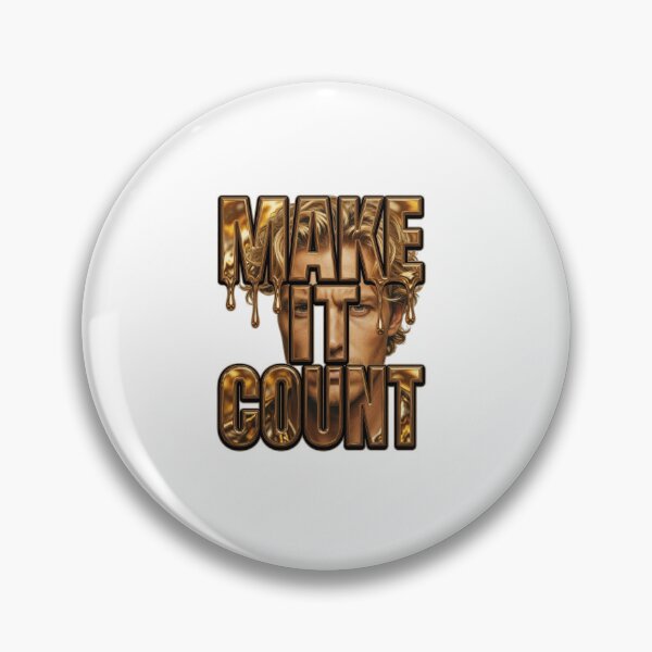 Item preview, Make It Count Bold Portrait Typography Tee designed and sold by Imaginarium of Chaos falcon88 .