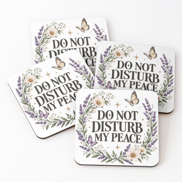 Item preview, Do Not Disturb My Peace Floral Botanical Aesthetic Quote designed and sold by TibbuTees.