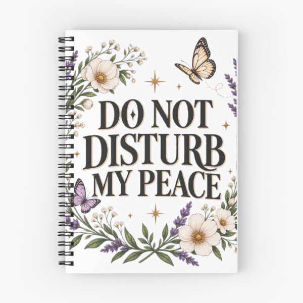 Item preview, Do Not Disturb My Peace Floral Botanical Aesthetic Quote designed and sold by TibbuTees.