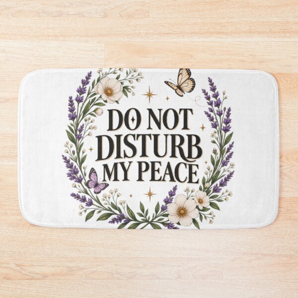 Item preview, Do Not Disturb My Peace Floral Botanical Aesthetic Quote designed and sold by TibbuTees.