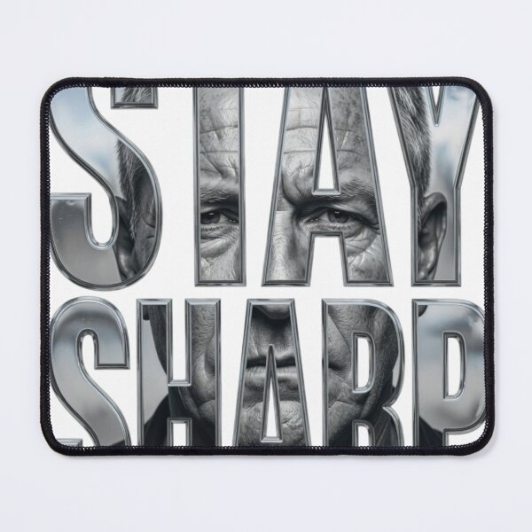 Item preview, Stay Sharp Rugged Portrait Typography Tee designed and sold by Imaginarium of Chaos falcon88 .