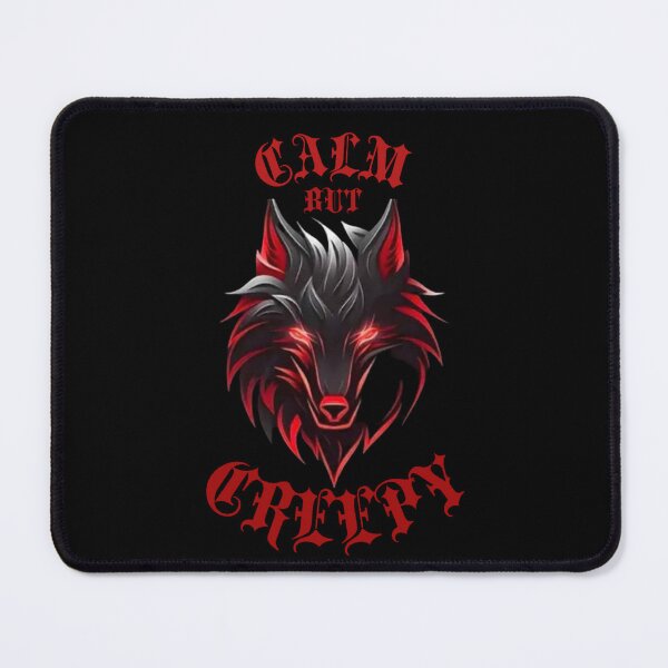 Item preview, Calm But Creepy Red Eyes Wolf Gothic Streetwear designed and sold by VNDL Gear.