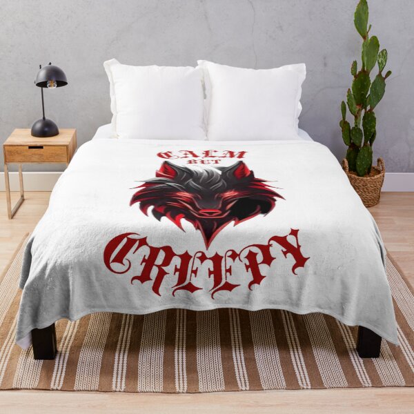 Item preview, Calm But Creepy Red Eyes Wolf Gothic Streetwear designed and sold by VNDL Gear.