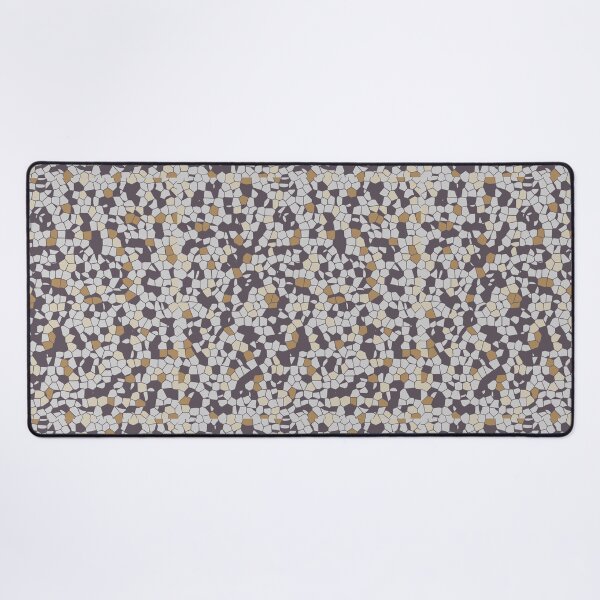 Item preview, Mosaic Camouflage Stained Glass Patterns in Gray and Beige on Light Gray designed and sold by ShopieHome.