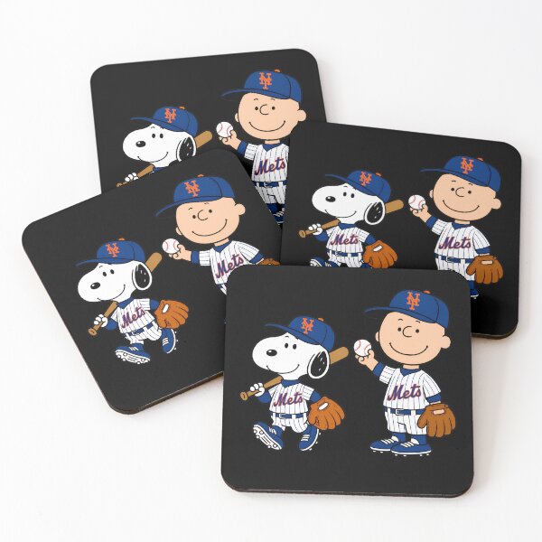 Item preview, Snoopy & Charlie Brown Mets Baseball designed and sold by SunsetHillside.
