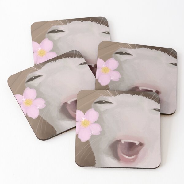Item preview, Happy Cat Meme w/ Flower designed and sold by OricnsBelt.