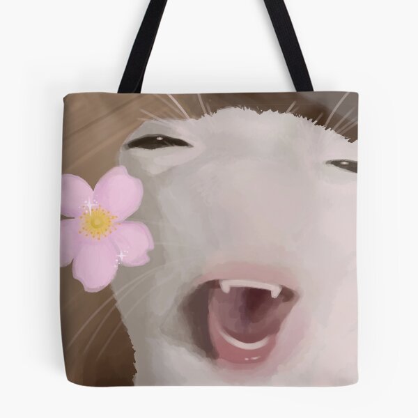 Item preview, Happy Cat Meme w/ Flower designed and sold by OricnsBelt.