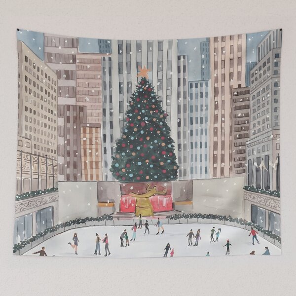 Item preview, Rockefeller Center Christmas Print – NYC Ice Skating  designed and sold by POSTERIOCREW.