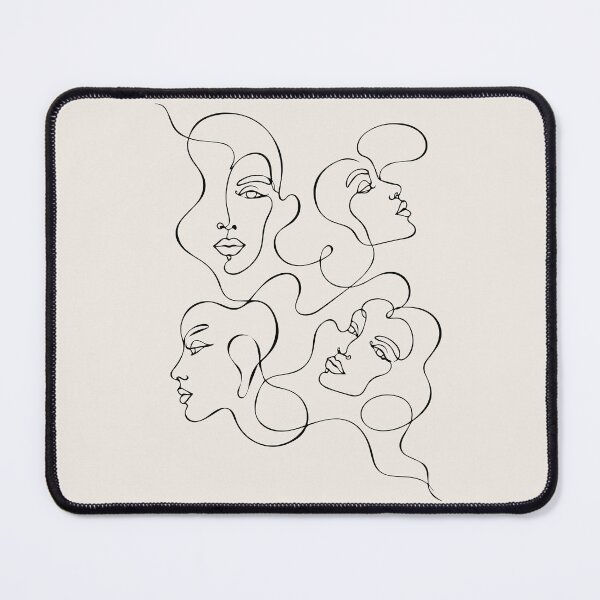 Item preview, Abstract Female Face Line Drawing - Multiple Women Heads designed and sold by FemmePod.
