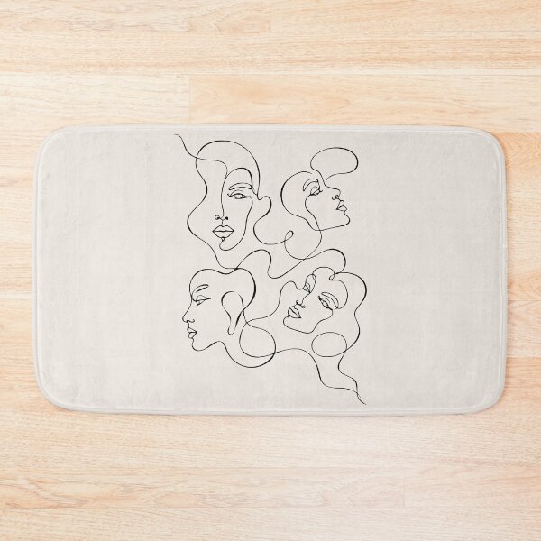 Item preview, Abstract Female Face Line Drawing - Multiple Women Heads designed and sold by FemmePod.