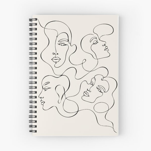 Item preview, Abstract Female Face Line Drawing - Multiple Women Heads designed and sold by FemmePod.