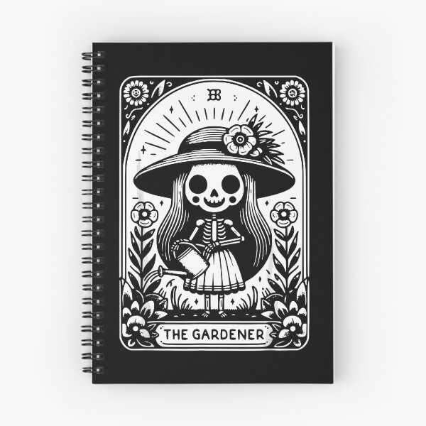 Item preview, Gardener Tarot Card Skeleton Watering Plants Witchy designed and sold by sonlehuyak.
