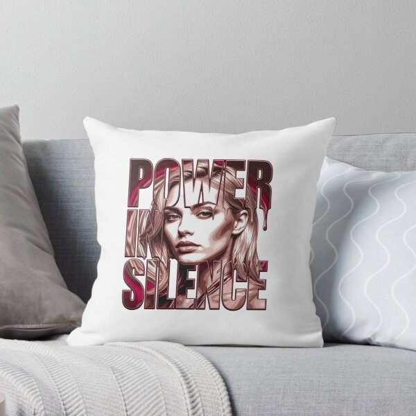Item preview, Power In Silence Elegant Portrait Typography Tee designed and sold by Imaginarium of Chaos falcon88 .