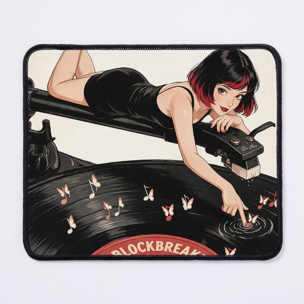 Item preview, Vintage Turntable Tonearm Vinyl Record Anime Pop Art designed and sold by Hen-C-Art.