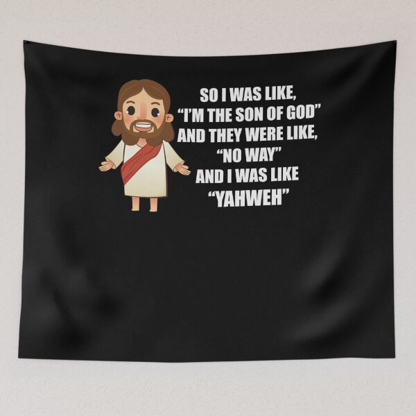 Item preview, I Was Like Yahweh - Funny Jesus Christ Pun Saying designed and sold by ALICIAxGONZALEZ.
