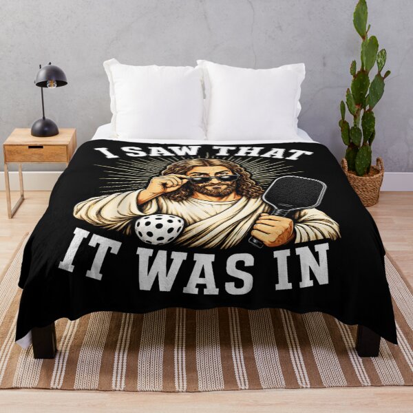 Item preview, I Saw that It was in Funny Jesus Pickleball with Sunglasses designed and sold by ALICIAxGONZALEZ.