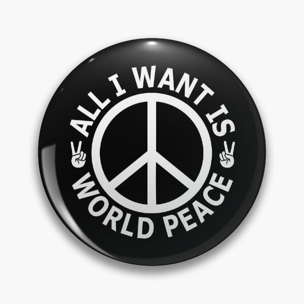 Item preview, All I Want Is World Peace – Minimalist Peace Symbol Design designed and sold by FatCatCD.