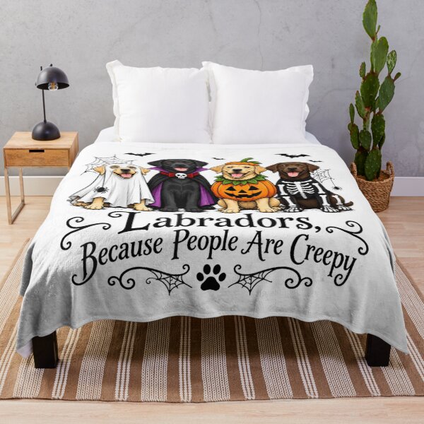 Item preview, Labradors Because People are Creepy Halloween Dogs  designed and sold by HarinDonreka.