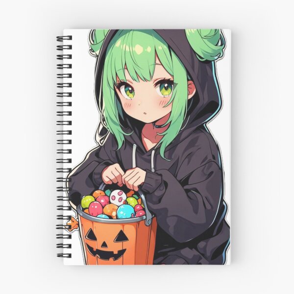 Item preview, Cute Anime Witch Girl Black Cat Halloween Pumpkin Magic Kawaii designed and sold by AnimDream .