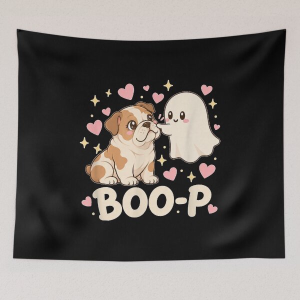 Item preview, English Bulldog Boop Ghost Meme Kawaii Halloween Dog designed and sold by HarinDonreka.