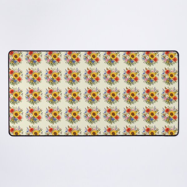 Item preview, Wildflower Bouquet Sunflower Poppy Butterfly Watercolor designed and sold by DrAsmaaMohamed.