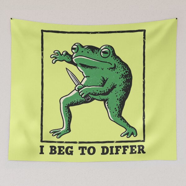 Item preview, I beg to differ funny frog designed and sold by Watersongnerd.