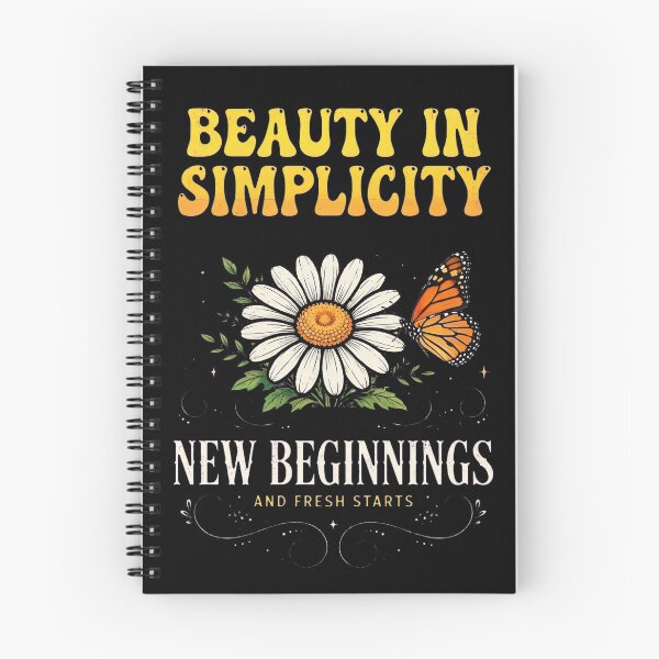 Item preview, Beauty In Simplicity New Beginnings Daisy Butterfly Quote Art designed and sold by Vibe-Vary.